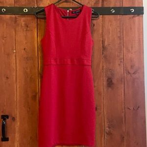 Red sheath dress